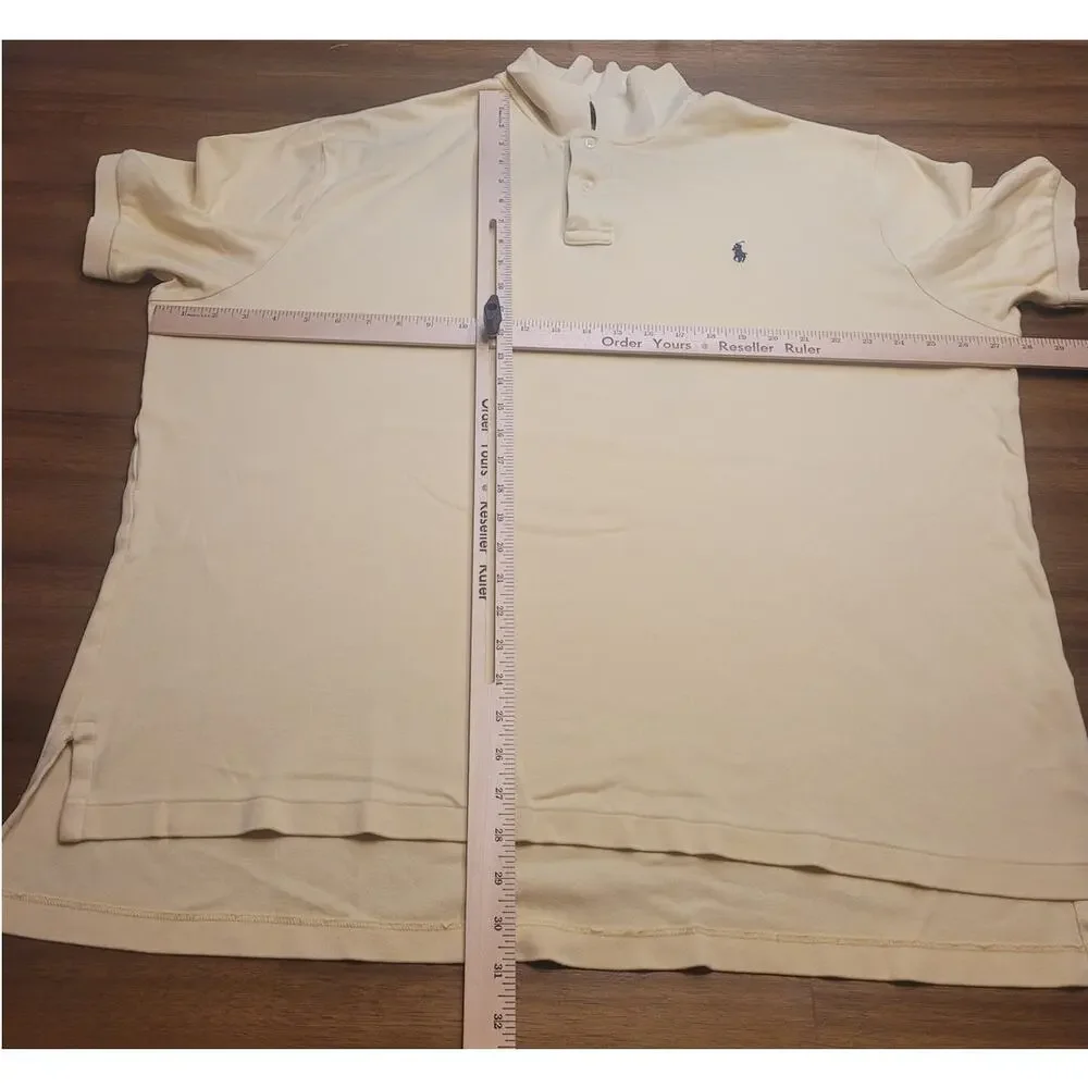 VTG Polo Ralph Lauren Yellow Polo Pony Logo 2XL Classic
